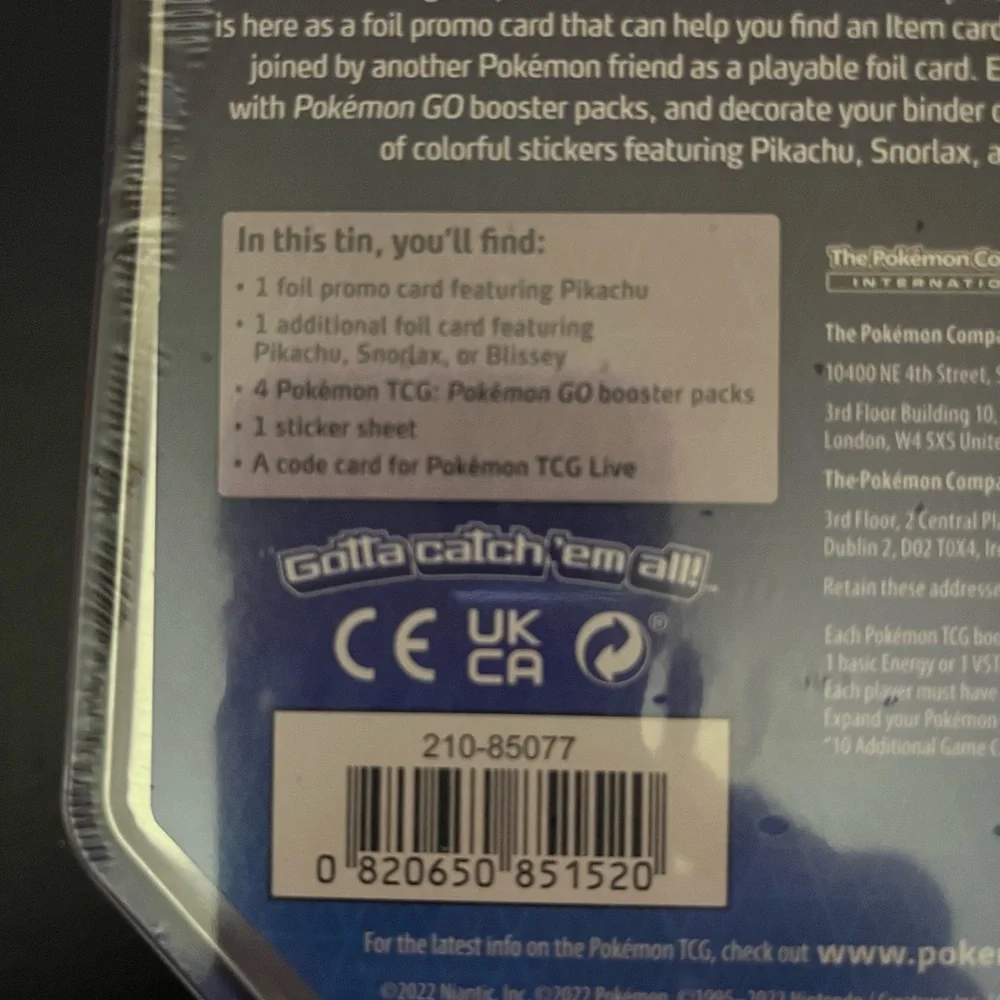 Pokemon GO Blissey Card Tin - Blue and Pink - Picture 5 of 5